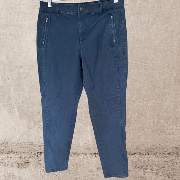 Talbots Chino Style Pants Navy Blue Size 8 - Picture 9 of 12